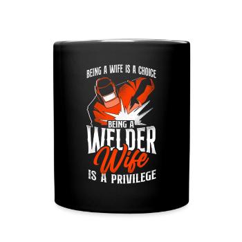 Soudeur Soudeur Femme Vintage Étant - Mug uni - noir - Devant