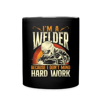 Welder Welding Vintage Retro I'm A - Tasse einfarbig - Schwarz - Vorne