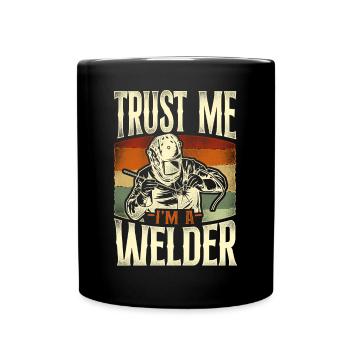 Soudeur Soudage Vintage Retro Trust - Mug uni - noir - Devant
