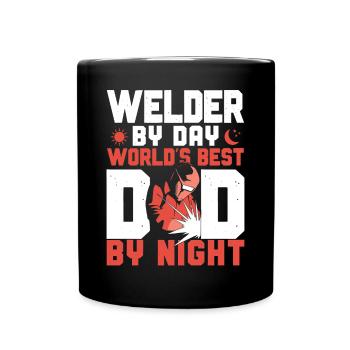 Welder Welding Dad Father Vintage - Full Colour Mug - black - Front