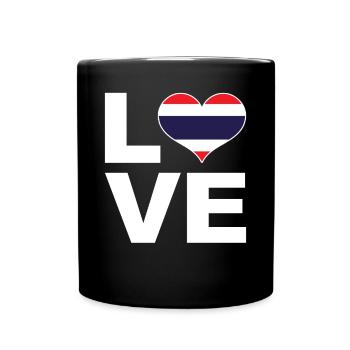 J’aime le drapeau du cœur de la Thaïlande - Mug uni - noir - Devant