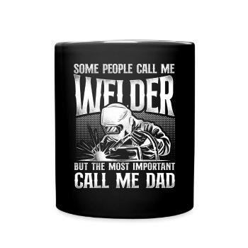 Welder Welding Dad Father Vintage - Full Colour Mug - black - Front