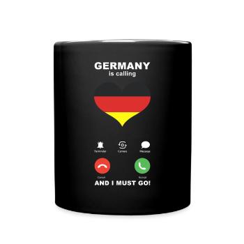 Germany is calling Germany Heart Souvenir - Full Colour Mug - black - Front
