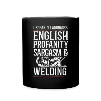 Soudage Soudeur Vintage I Speak 4 - Mug uni - noir - Devant