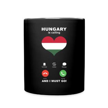 La Hongrie appelle la Hongrie Heart Souvenir - Mug uni - noir - Devant
