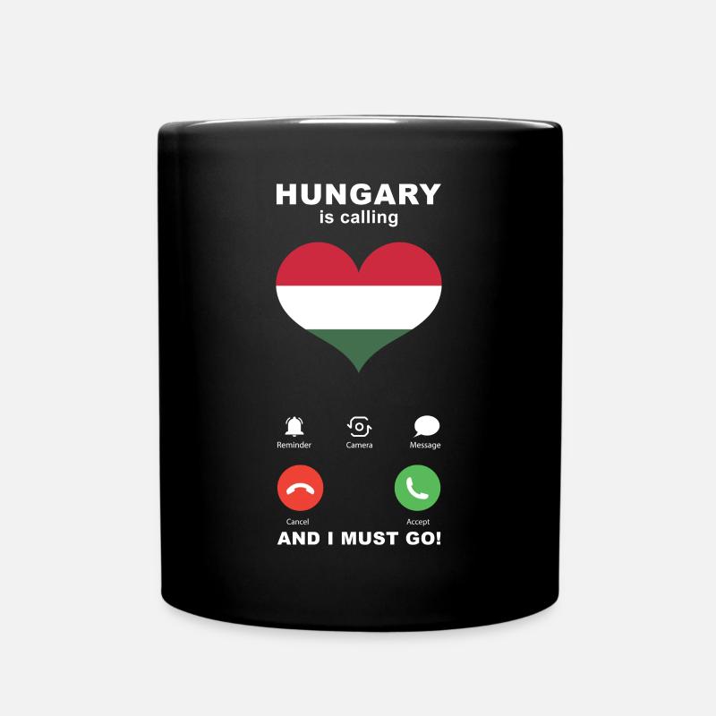 Ungarn is calling Ungarn Herz Souvenir - Tasse einfarbig - Schwarz