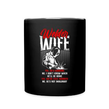 Welder Welding Wife Vintage Welder - Tasse einfarbig - Schwarz - Vorne