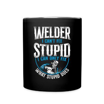 Welder Welding Vintage Welder I - Tasse einfarbig - Schwarz - Vorne