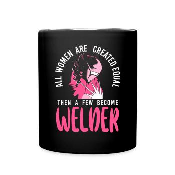 Welder Welding Female Welder All - Tasse einfarbig - Schwarz - Vorne