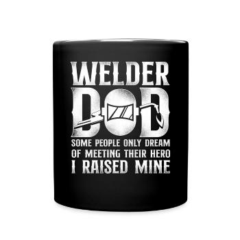 Welder Welding Father Vintage - Full Colour Mug - black - Front