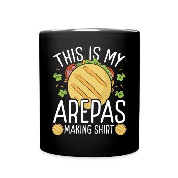 Arepas Maker Colombian Food Making Arepa - Full Colour Mug - black - Front