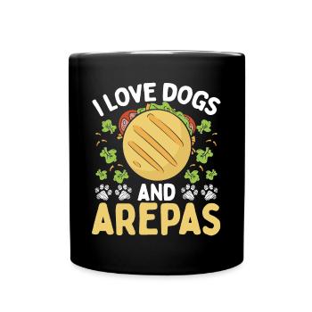 Venezuelan Food Dog Owner Arepas Lover Colombian - Full Colour Mug - black - Front