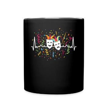 Confettis Carnaval Masques Carnaval Carnaval Jeck - Mug uni - noir - Devant