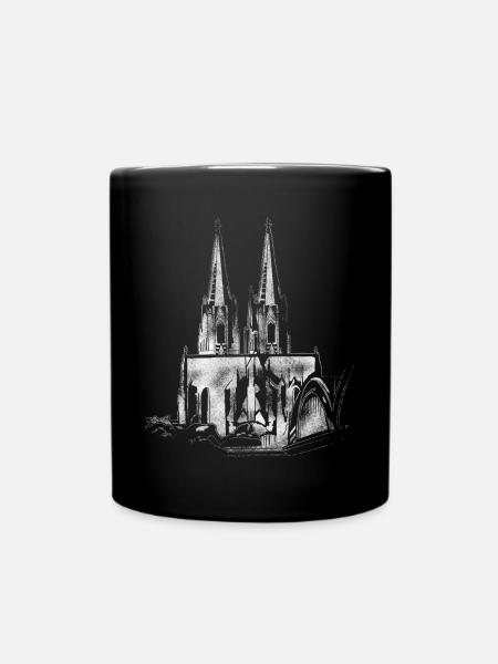Kölner Dom Kölnerin Köln Kölsch Karneval Fasching - Tasse einfarbig - Schwarz