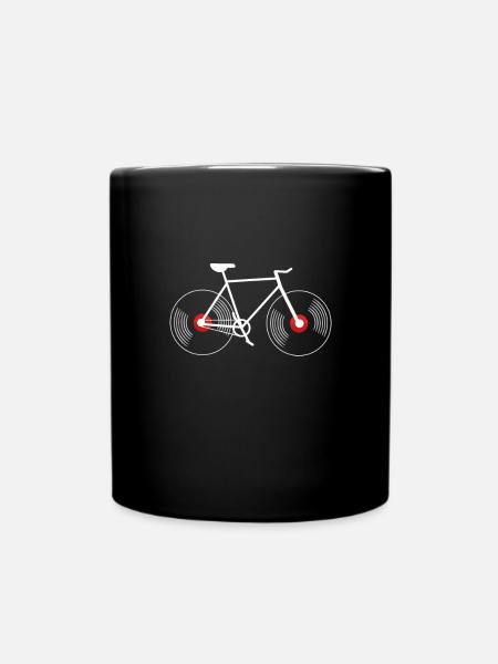 Vélo en vinyle. Collectionneurs de LP et collection de disques - Mug uni - noir