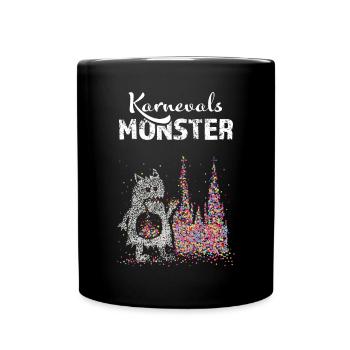 Kölner Karneval Konfetti Monster Köln Dom Colonia - Tasse einfarbig - Schwarz - Vorne