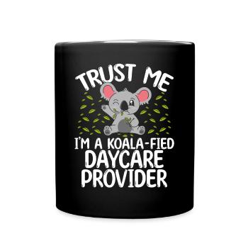 Daycare Provider Koala Childcare Teacher - Full Colour Mug - black - Front