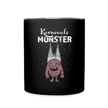 Karneval Köln Kölner Dom Konfetti Fasnacht Colonia - Tasse einfarbig - Schwarz - Vorne