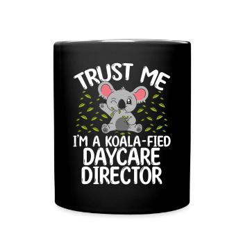 Enseignante de garde d’enfants Koala Directrice de la garderie - Mug uni - noir - Devant