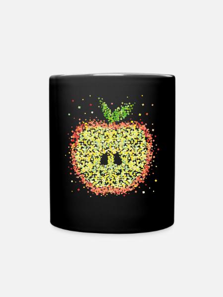 Apfel Kostümersatz Karneval Fasching Geschenk - Tasse einfarbig - Schwarz