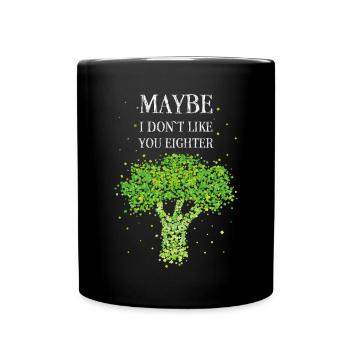 Brokkoli Kostümersatz Karneval Fasching Geschenk - Tasse einfarbig - Schwarz - Vorne