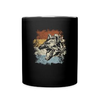 Vintage Hyena - Full Colour Mug - black - Front