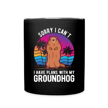 Groundhog Groundhog Marmot Forest Marmot - Full Colour Mug - black - Front