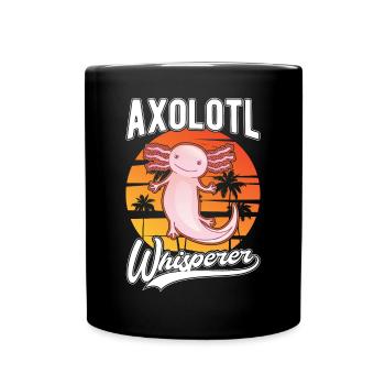 Axolotl Flüsterer Axolotl Whisperer - Full Colour Mug - black - Front