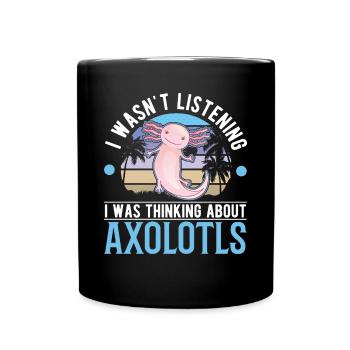 Axolotl Gift Tail Lurch - Full Colour Mug - black - Front
