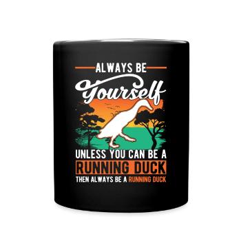 Indian Running Gift Running Duck - Full Colour Mug - black - Front