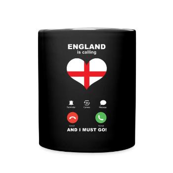 L’Angleterre appelle England Heart Souvenir - Mug uni - noir - Devant
