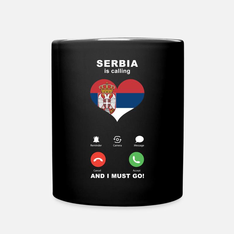 Serbien is calling Serbien Herz Souvenir - Tasse einfarbig - Schwarz