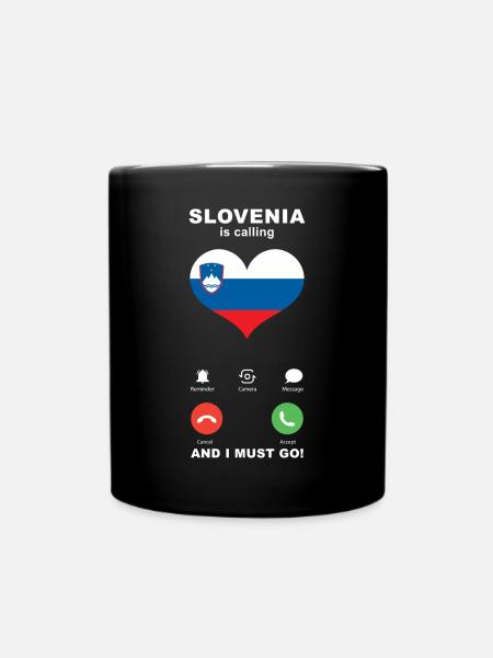La Slovénie appelle Slovenia Heart Souvenir - Mug uni - noir