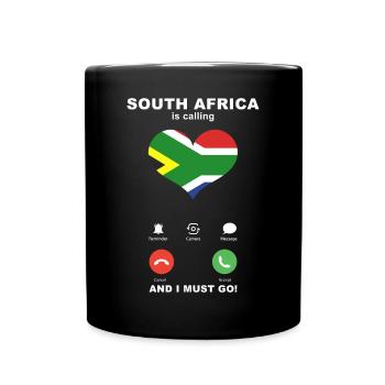 L’Afrique du Sud appelle South Africa Heart Souvenir - Mug uni - noir - Devant