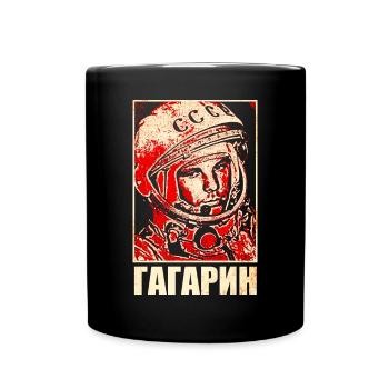 Juri Gagarin - Kosmonaut - Tasse einfarbig - Schwarz - Vorne