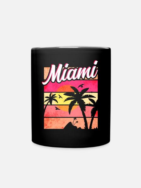 Miami Florida - Tasse einfarbig - Schwarz