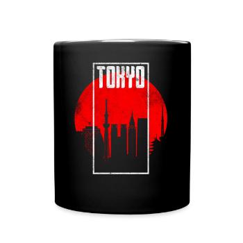 Tokio Japan Skyline - Tasse einfarbig - Schwarz - Vorne