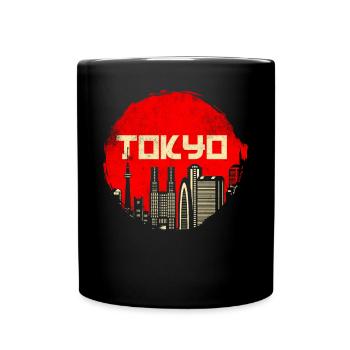 Tokio Japan - Tasse einfarbig - Schwarz - Vorne