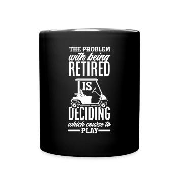Lustiges Golfen Golf Golfer Geschenk - Tasse einfarbig - Schwarz - Vorne