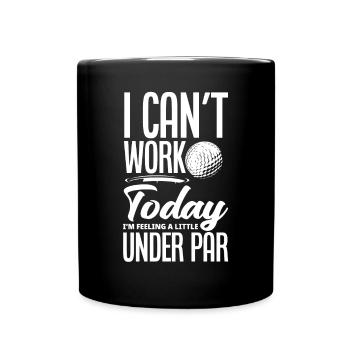 Lustiges Golfen Golf Golfer Geschenk - Tasse einfarbig - Schwarz - Vorne