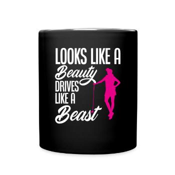 Lustiges Golfen Golf Golfer Geschenk - Tasse einfarbig - Schwarz - Vorne
