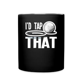 Lustiges Golfen Golf Golfer Geschenk - Tasse einfarbig - Schwarz - Vorne