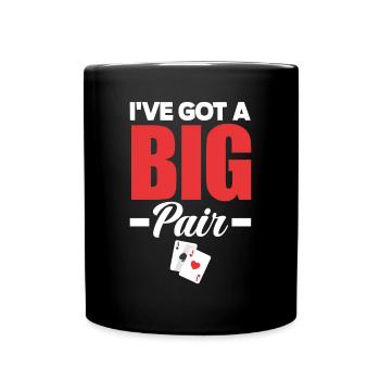 Poker Spieler Pokerspieler Pokern Geschenk - Tasse einfarbig - Schwarz - Vorne