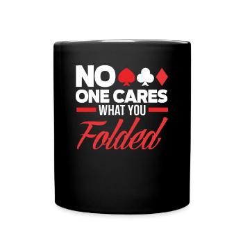 Poker Spieler Pokerspieler Pokern Geschenk - Tasse einfarbig - Schwarz - Vorne