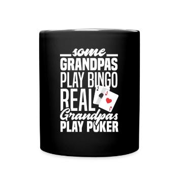 Poker Player Grandpa Poker Player Poker Gift - Full Colour Mug - black - Front