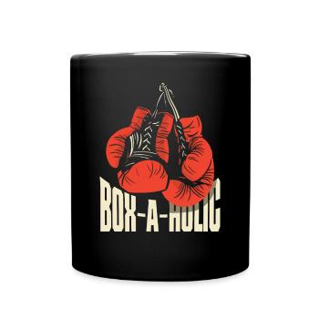 Lustiges Boxen Boxer Geschenk - Tasse einfarbig - Schwarz - Vorne