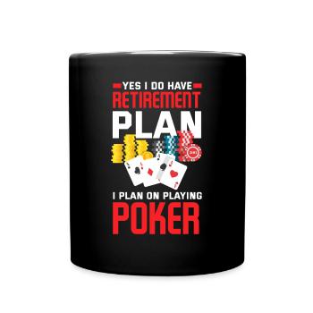 Poker Player Poker Player Poker Gift Pension - Full Colour Mug - black - Front
