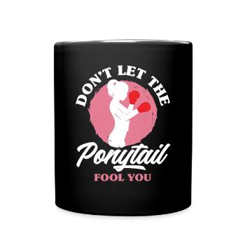 Lustiges Boxen Boxer Geschenk - Tasse einfarbig - Schwarz - Vorne