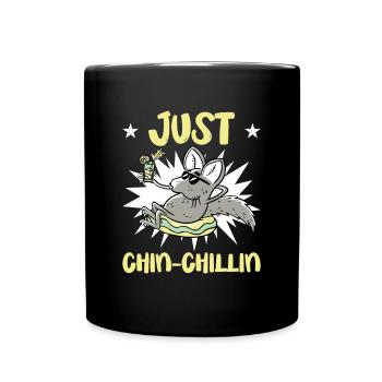 Just Chin Chillin Design for a Chinchilla - Full Colour Mug - black - Front