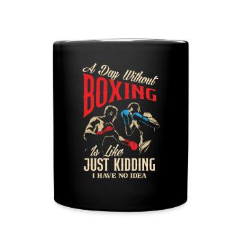 Drôle de boxer de boxe cadeau - Mug uni - noir - Devant